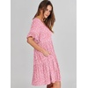 image:imageANRABESS Dresses for Women Summer Casual V Neck Ruffle Sleeve Mini DressPink Floral