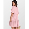 image:imageANRABESS Dresses for Women Summer Casual V Neck Ruffle Sleeve Mini DressPink Round Dot