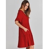 image:imageANRABESS Dresses for Women Summer Casual V Neck Ruffle Sleeve Mini DressRed