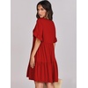 image:imageANRABESS Dresses for Women Summer Casual V Neck Ruffle Sleeve Mini DressRed