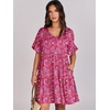 image:imageANRABESS Dresses for Women Summer Casual V Neck Ruffle Sleeve Mini DressRed Floral
