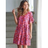 image:imageANRABESS Dresses for Women Summer Casual V Neck Ruffle Sleeve Mini DressRed Floral