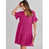 image:imageANRABESS Dresses for Women Summer Casual V Neck Ruffle Sleeve Mini DressRose
