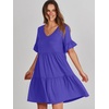 image:imageANRABESS Dresses for Women Summer Casual V Neck Ruffle Sleeve Mini DressRoyal Blue