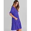 image:imageANRABESS Dresses for Women Summer Casual V Neck Ruffle Sleeve Mini DressRoyal Blue