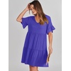 image:imageANRABESS Dresses for Women Summer Casual V Neck Ruffle Sleeve Mini DressRoyal Blue