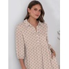 image:imageANRABESS Women 34 Puff Sleeve Polo Neck Floral Maxi DressBrown Khaki