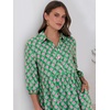 image:imageANRABESS Women 34 Puff Sleeve Polo Neck Floral Maxi DressFloral Green
