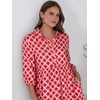 image:imageANRABESS Women 34 Puff Sleeve Polo Neck Floral Maxi DressFloral Red