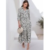 image:imageANRABESS Women 34 Puff Sleeve Polo Neck Floral Maxi DressLeopard Print