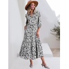 image:imageANRABESS Women 34 Puff Sleeve Polo Neck Floral Maxi DressLeopard Print