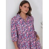 image:imageANRABESS Women 34 Puff Sleeve Polo Neck Floral Maxi DressPurple Pink Floral