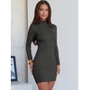 image:imageANRABESS Women Fall Long Sleeve Mock Neck Ribbed Knit Mini DressesDeep Grey