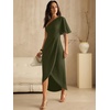 image:imageANRABESS Women One Shoulder Formal Wedding Guest DressArmy Green