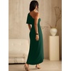 image:imageANRABESS Women One Shoulder Formal Wedding Guest DressDark Green