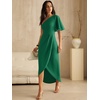 image:imageANRABESS Women One Shoulder Formal Wedding Guest DressDeep Green