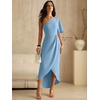 image:imageANRABESS Women One Shoulder Formal Wedding Guest DressLight Blue