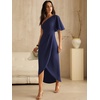 image:imageANRABESS Women One Shoulder Formal Wedding Guest DressNavy Blue