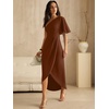 image:imageANRABESS Women One Shoulder Formal Wedding Guest DressRed Brown