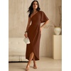 image:imageANRABESS Women One Shoulder Formal Wedding Guest DressRed Brown