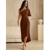 image:imageANRABESS Women One Shoulder Formal Wedding Guest DressRed Brown