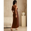 image:imageANRABESS Women One Shoulder Formal Wedding Guest DressRed Brown