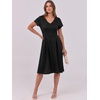 image:imageANRABESS Women Summer Casual Short Sleeve A Line Midi Dresses with PocketBlack