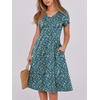 image:imageANRABESS Women Summer Casual Short Sleeve A Line Midi Dresses with PocketBlack Blue Floral