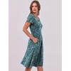image:imageANRABESS Women Summer Casual Short Sleeve A Line Midi Dresses with PocketBlack Blue Floral