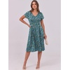 image:imageANRABESS Women Summer Casual Short Sleeve A Line Midi Dresses with PocketBlack Blue Floral