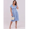 image:imageANRABESS Women Summer Casual Short Sleeve A Line Midi Dresses with PocketBlue White Floral