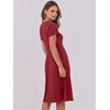 image:imageANRABESS Women Summer Casual Short Sleeve A Line Midi Dresses with PocketBurgundy