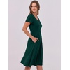 image:imageANRABESS Women Summer Casual Short Sleeve A Line Midi Dresses with PocketDark Green