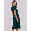 image:imageANRABESS Women Summer Casual Short Sleeve A Line Midi Dresses with PocketDark Green