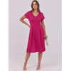 image:imageANRABESS Women Summer Casual Short Sleeve A Line Midi Dresses with PocketHot Pink
