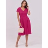 image:imageANRABESS Women Summer Casual Short Sleeve A Line Midi Dresses with PocketHot Pink
