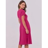 image:imageANRABESS Women Summer Casual Short Sleeve A Line Midi Dresses with PocketHot Pink