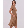 image:imageANRABESS Women Summer Casual Short Sleeve A Line Midi Dresses with PocketKhaki