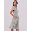 image:imageANRABESS Women Summer Casual Short Sleeve A Line Midi Dresses with PocketKhaki Polka Dot
