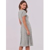 image:imageANRABESS Women Summer Casual Short Sleeve A Line Midi Dresses with PocketKhaki Polka Dot