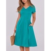 image:imageANRABESS Women Summer Casual Short Sleeve A Line Midi Dresses with PocketLake