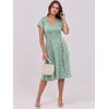 image:imageANRABESS Women Summer Casual Short Sleeve A Line Midi Dresses with PocketLight Green Floral