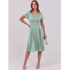image:imageANRABESS Women Summer Casual Short Sleeve A Line Midi Dresses with PocketLight Green Floral