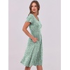 image:imageANRABESS Women Summer Casual Short Sleeve A Line Midi Dresses with PocketLight Green Floral