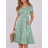 image:imageANRABESS Women Summer Casual Short Sleeve A Line Midi Dresses with PocketLight Green Floral