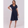 image:imageANRABESS Women Summer Casual Short Sleeve A Line Midi Dresses with PocketNavy Blue