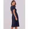 image:imageANRABESS Women Summer Casual Short Sleeve A Line Midi Dresses with PocketNavy Blue