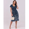 image:imageANRABESS Women Summer Casual Short Sleeve A Line Midi Dresses with PocketNavy Blue Floral
