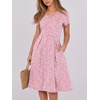 image:imageANRABESS Women Summer Casual Short Sleeve A Line Midi Dresses with PocketPink White Dot