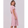 image:imageANRABESS Women Summer Casual Short Sleeve A Line Midi Dresses with PocketPink White Dot
